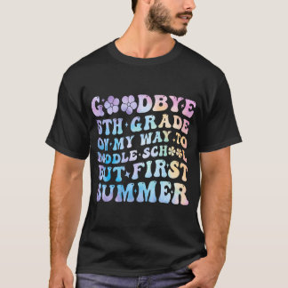 T-shirt Tie Dye Adieu 5Ème Année En Chemin Vers Middle Sch