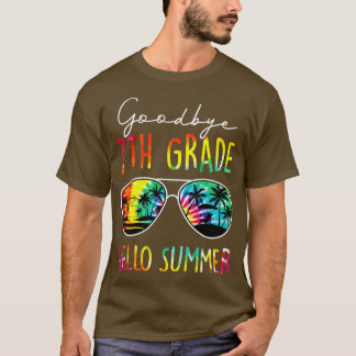 T-shirt Tie Dye Adieu 7e Année Bonjour été Dernier jour de