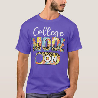 T-shirt Tie Dye Back To School College Mode On Leopard 