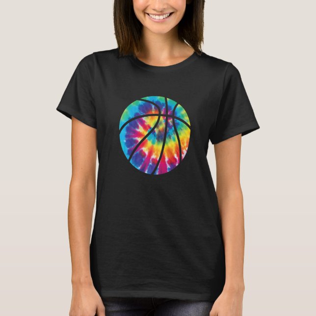 T-shirt Tie Dye Ball Joueur de basket-ball Trainer Sports  (Devant)
