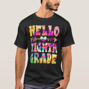 T-shirt Tie Dye Bonjour Huitième Enseignant de 8e année Pr