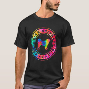 T-shirt Tie Dye Caucasien Berger Chien Chien Maman Papa Pa