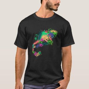 T-shirt Tie Dye Chameleon Lizard coloré