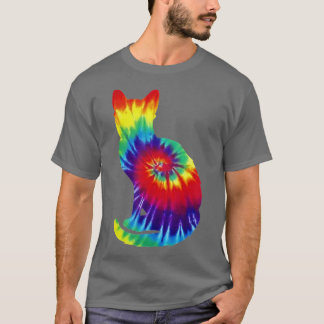 T-shirt Tie Dye Chat Colorant Type Tee Kitten