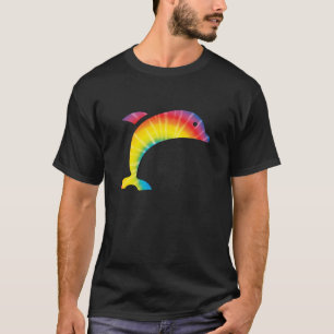 T-shirt Tie Dye Dolphin arc-en-ciel Imprimer Beluga Hippie
