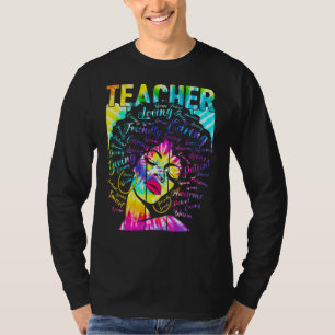 T-shirt Tie Dye Enseignant noir naturel Afro cheveux Afric