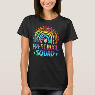 T-shirt Tie Dye Équipe Préscolaire Professeur Arc En Arc E