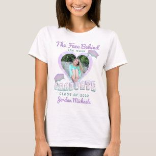 T-shirt Tie Dye Face Derrière le Masque Diplôme Photo