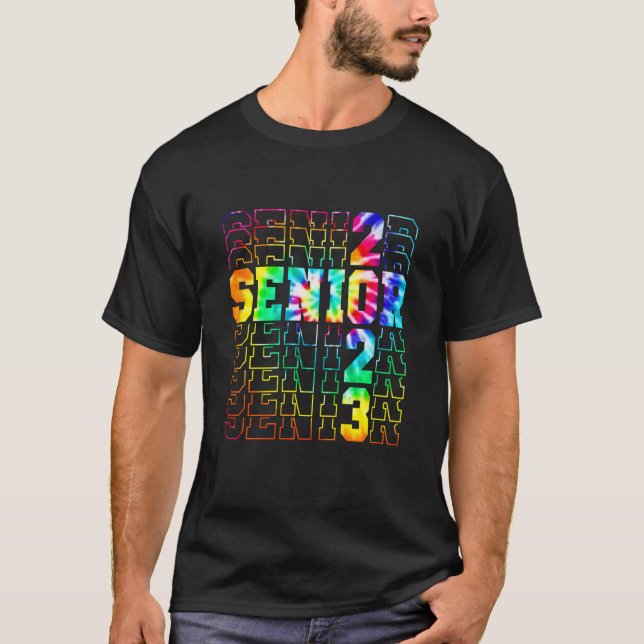 T-shirt Tie Dye Graduation Girls Garys Classe De 2023 (Devant)
