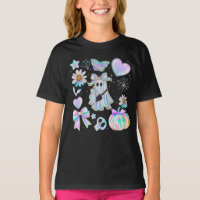 T-shirt tie-dye iridescent Halloween Fille Fantôme