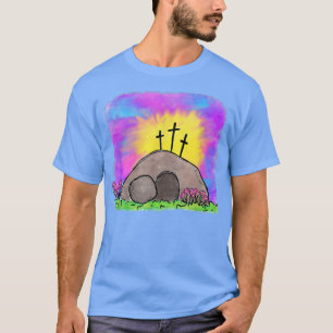 T-shirt Tie Dye Jesus Cross Drôle Christian Easter Day Rel