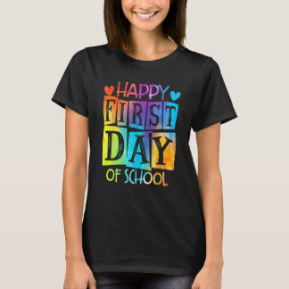 T-shirt Tie Dye Joyeux Premier Jour De L'École Enseignant 