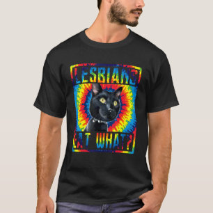 T-shirt Tie Dye Lesbians Mangent Ce Chat Humour Pun Lgbtq