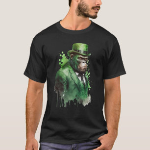 T-shirt Tie Dye Monkey Tuxedo Leprechaun Casquette St Patr
