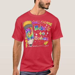 T-shirt Tie Dye Pcrayon Bienvenue Retour À L'École Cute En