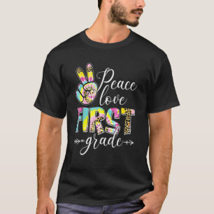 T-shirt Tie Dye Peace Love 1ère année Première journée de 