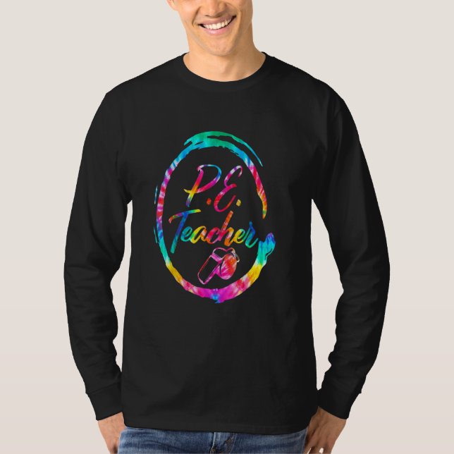 T-shirt Tie Dye Physical Education Teacher PE Squad back T (Devant)