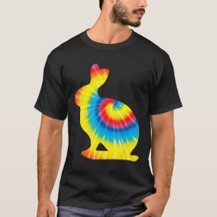 T-shirt Tie Dye Pika arc-en-ciel Print Rock Rabbit Hippie 