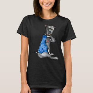 T-shirt Tie Dye Pitbull I Love Mom Pitbull Tattoo Mother's