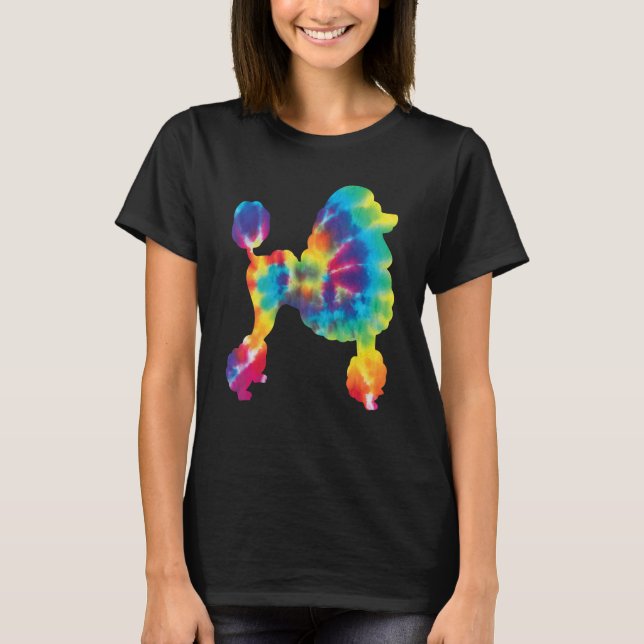 T-shirt Tie Dye Poodle  Canine Dog  Pet Trainer Breeder (Devant)