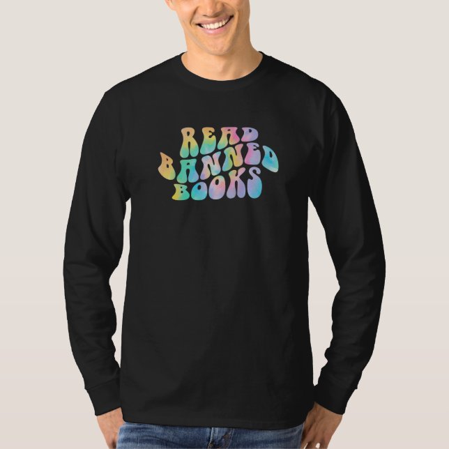 T-shirt Tie Dye Read Banned Books Reading Bookworm Librari (Devant)