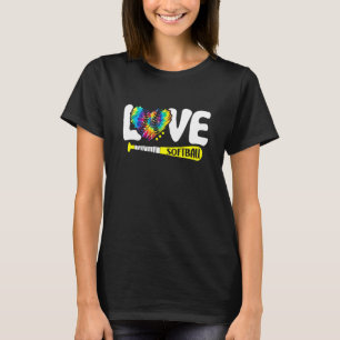 T-shirt Tie Dye Softball Amour Graphique Dire Le Texte Pou
