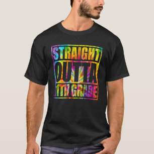 T-shirt Tie Dye Straight Outta onzième année 2023 Gradua