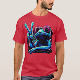 T-shirt TieDye Cool grenouille Hippie 4
