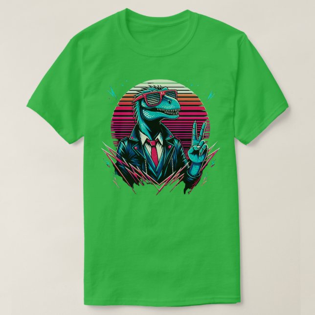 T-shirt TieDye Dinosaur Hippie Dinosaur (Design devant)