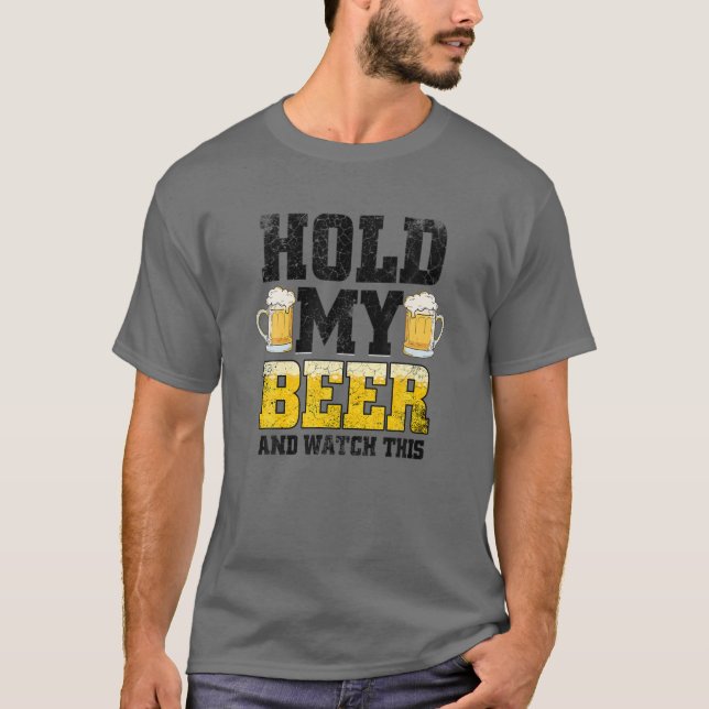 T-shirt Tiens Ma Bière Et Regarde Ce Rouge Distorti (Devant)