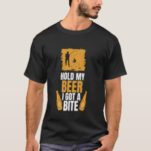 T-shirt Tiens Ma Bière J'Ai Mordu Pêche Sur Glace
