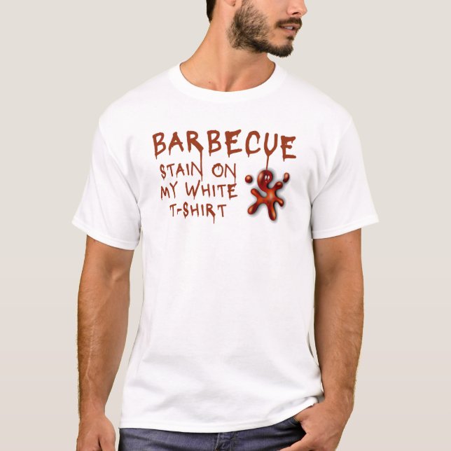T-shirt Tige barbecue sur mon blanc (Devant)