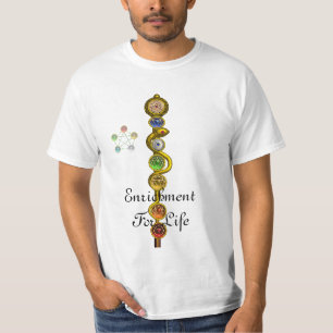 T-SHIRT TIGE D'ASCLEPIUS 7 CHAKRAS, YOGA, ÉNERGIE