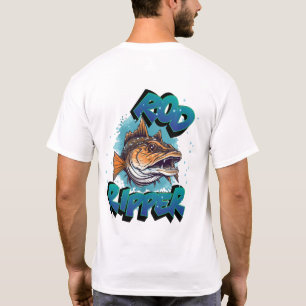 T-shirt Tige géante muskie Ripper Personnaliser NOM Pêche