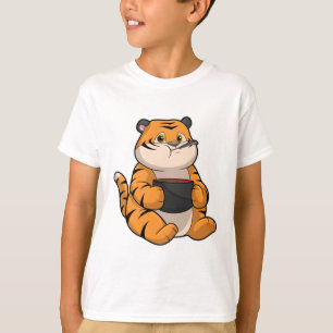 T-shirt Tiger à manger avec Bowl