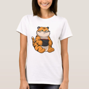 T-shirt Tiger à manger avec Bowl