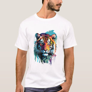 T-shirt Tiger Bête Animal Monde Predator Nature sauvage Ar