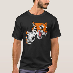 T-shirt Tiger Cartoon Sports Tigers Équipe Mascotte Footba