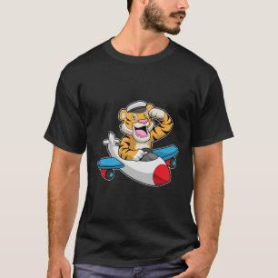 T-shirt Tiger comme pilote dans l'avion