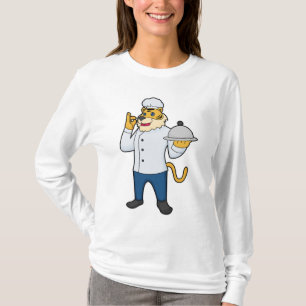 T-shirt Tiger Cook Chef hat Platter
