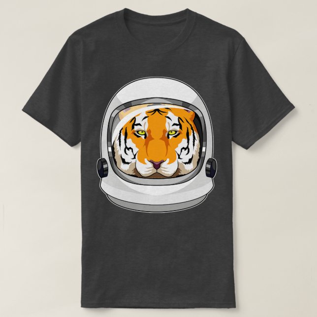 T-shirt Tiger en astronaute avec casque (Design devant)