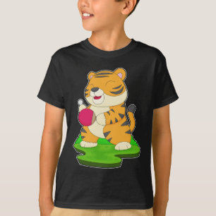 T-shirt Tiger Joueur de tennis de table tennis de table