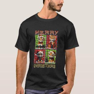 T-shirt Tiger Léopard Buffalo Plaid Animaux Amoureux Joyeu