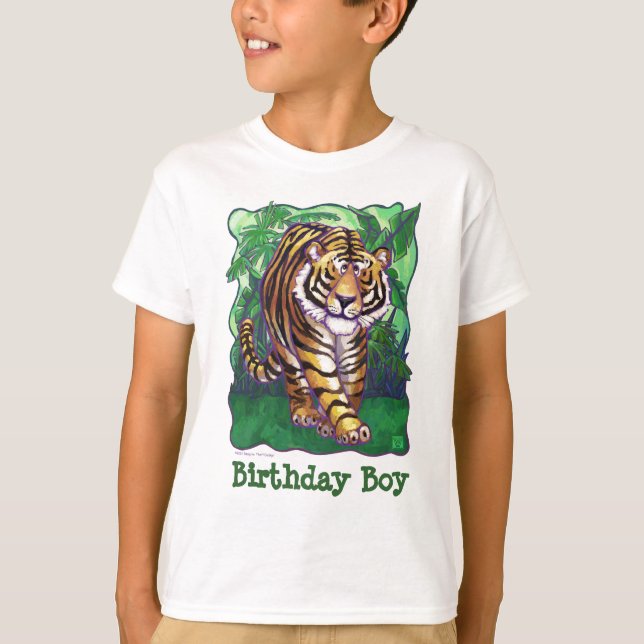 T-shirt Tiger Party Centre Birthday Boy (Devant)