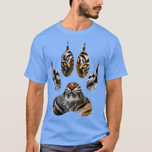 T-shirt Tiger Paw Safari Zoo Faune Animal Zookeeper Big