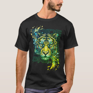 T-shirt Tiger Pride Abstraite nature art moderne éclabouss