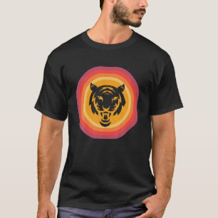 T-shirt Tiger Retro Sunset Wild Cat Roars