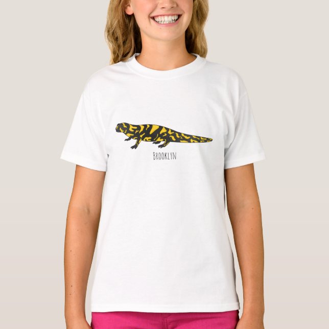 T-shirt Tiger salamander cartoon illustration  (Devant)