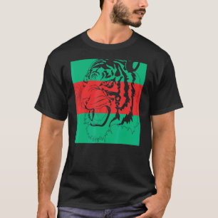 T-shirt Tiger Tête King Face Hip hop Swag Drivers Pour Hom