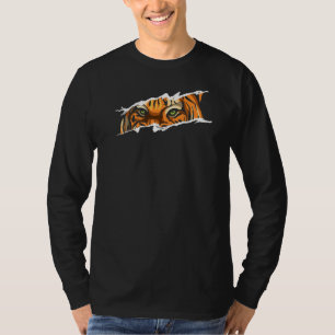 T-shirt Tiger tête verte yeux faunique prédateur nature sa